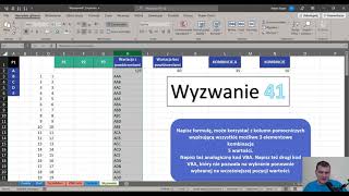 Excel Formuły  tworzenie kombinacji i wariancji z powtórzeniami i bez  Wyzwanie 41 [upl. by Lidda]