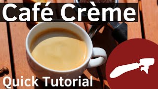 Der leckerste Café Crème mit deiner Siebträgermaschine Quick Tutorial 03 [upl. by Nirej]