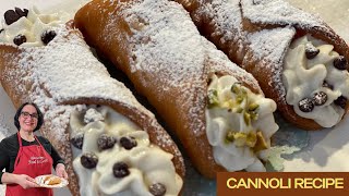 Cannoli Recipe  Cannoli Siciliani  How to make Cannoli at home [upl. by Airtemad315]