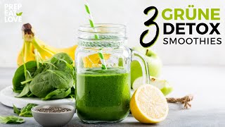 3 GENIALE DETOX SMOOTHIES zum Abnehmen amp Entgiften [upl. by Comyns]