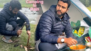 Camping In Heavy Rain 🏕 Cooking In Hail Storm  Idrees Mir [upl. by Marthena]