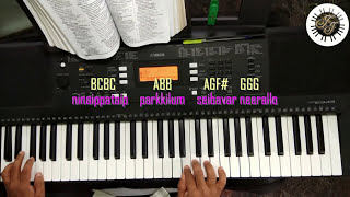 Kalangina nerangalil song in KEYBOARDLEAD WITH NOTESJohn Jebaraj [upl. by Enogitna]