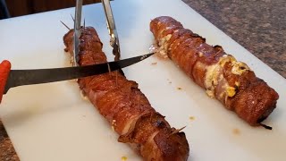 BEST WAY to cook Stuffed Venison Backstraps wrapped in BACON and grilled [upl. by Enitnatsnoc]