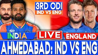 Live Ind vs Eng 3rd odi Ahmedabad India Vs England 2nd ODI Match Live Ind vs Eng Match Live Match [upl. by Dud]