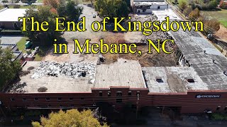 Kingsdown Mattress Factory Demolition Underway  Mebane NC [upl. by Uba]