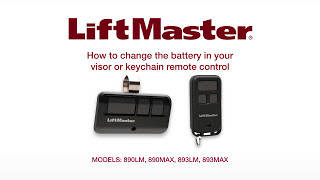 How to Change the Battery in Your LiftMaster Remote Control [upl. by Aiam]