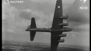 The United States Army Air Corps Boeing B17 Flying Fortresses are filmed in action 1943 [upl. by Labina]