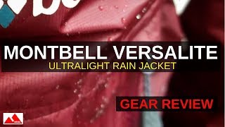 Ultralight Backpacking Rain jacket  Montbell Versalite Gear Review [upl. by Onairelav]