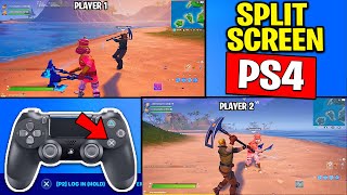 HOW TO SPLIT SCREEN IN PS4 FORTNITE TUTORIAL CONTROLLER SETTINGS  Fortnite Split Screen [upl. by Neill]