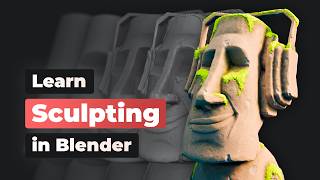 Sculpting in Blender for Beginners Full CourseTutorial b3d [upl. by Aeynod]