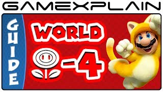 Super Mario 3D World  World Flower4 Green Stars amp Stamp Locations Guide amp Walkthrough [upl. by Ecinnej]