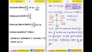 07 Dérivabilité Et Fonction Réciproque Bac Math  Science  Technique [upl. by Goodhen996]