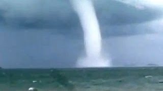 Rare waterspout off Australia [upl. by Arekahs659]