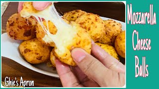 Mozzarella cheese balls  3 Ingredients only  Ghie’s Apron [upl. by Akamahs]