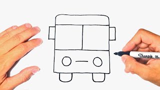 How to draw a Bus Step by Step  Drawing a Bus [upl. by Anyala]