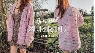 Quick and Easy Crochet Oversized Cardigan [upl. by Euqinoj720]