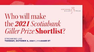 2021 Scotiabank Giller Prize Shortlist Announcement [upl. by Biagio]