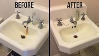 How To Remove Rust Stains From A Porcelain Sink [upl. by Leslee]