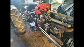 Massey Ferguson 35 835 Dash Installation Overview Gauges Wiring Throttle Rod Overall Update [upl. by Arika]