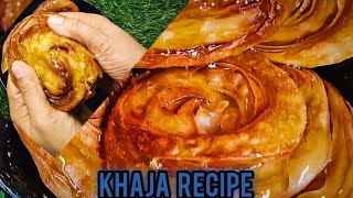 Crispy Khaja Recipe  Chirote Recipe  Odisha  Bengali Sweet Recipe [upl. by Flower]