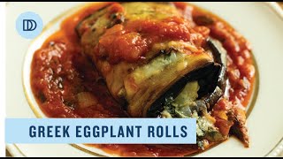 GreekStyle Eggplant Rolls with Spinach and Feta [upl. by Aiseneg866]