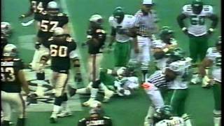 CFL 2002 SASKATCHEWAN ROUGHRIDERS AT BCLIONS [upl. by Dupin177]