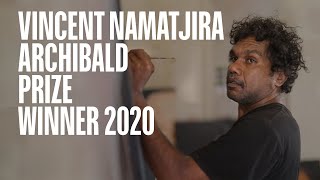 Vincent Namatjira  Archibald Prize winner 2020 [upl. by Neelrac]