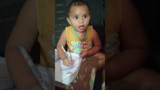 One year baby homework sahavlogs funny youshort PremSahaWonders [upl. by Geehan267]