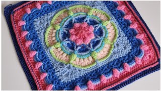 The Perfect 💕💯 PART 1 Beautiful Crochet Mandala Big Granny Square  Free Tutorial [upl. by Ahsiliw]