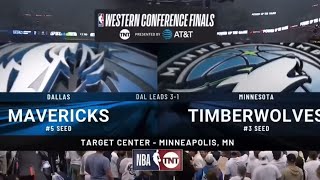 Mavericks vs Timberwolves Game 5 NBA On TNT IntroTheme  2024 NBA Western Conference Finals [upl. by Akeihsat]