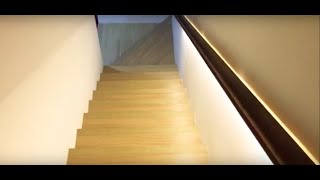 Lighting up stairs way using LED strip [upl. by Suolkcin9]