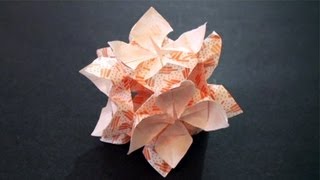 Easy Origami Kusudama Flower Ball Tutorial [upl. by Einram]