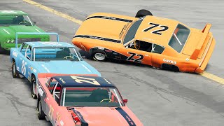 Classic NASCAR Crashes 6  BeamNG Drive [upl. by Cissiee]