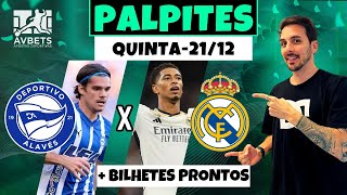 PALPITES E APOSTAS DE FUTEBOL PARA HOJE 21 12 2023  BILHETE PRONTO QUINTAFEIRA [upl. by Eniaral332]