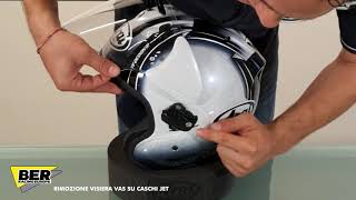 ARAI TUTORIAL  Caschi JET  Rimozione visiera VAS [upl. by Cayla]