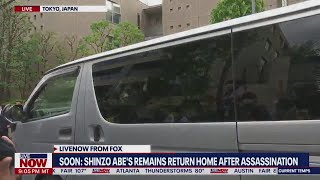 Shinzo Abe assassination Remains returned to Tokyo  LiveNOW from FOX [upl. by Dwan]