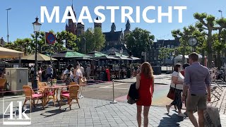 4k Walking Tour  Maastricht Historic City Center  Netherlands  60fps [upl. by Abdella]