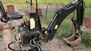 3 point LW7 Backhoe tractor attachment closeup [upl. by Tnattirb]