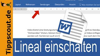 Lineal einschalten in Word [upl. by Remark]