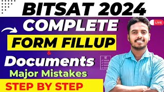 BITSAT 2024 Application Form 🔥  🔴 Live Step by Step  BITSAT 2024  BITSAT form fill up 2024 [upl. by Larcher]