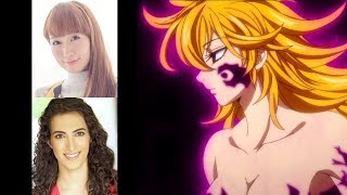 Anime Voice Comparison Derieri Seven Deadly Sins [upl. by Eigriv]