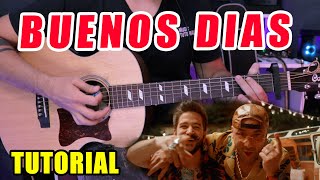 Cómo tocar quotBuenos Díasquot de Wisin Camilo Los Legendarios en Guitarra Tutorial  PDF GRATIS [upl. by Ahsoyek]