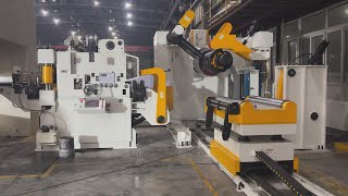 Uncoiling levelling feeder with 2000 tons punch press stamping auto parts [upl. by Uon]