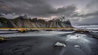 Vestrahorn Mountain amp Stokksnes Beach  Dramatic Landscapes of Southern Iceland [upl. by Yrem12]