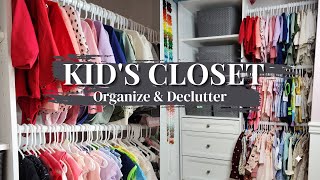 KIDS CLOSET ORGANIZATION  DECLUTTER  Going Through my Toddlers Clothes Speed Cleaning [upl. by Keare]