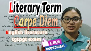 Literary term Carpe Diem in english literature for tgtpgt exam  explained in Hindi exampoints [upl. by Aja689]