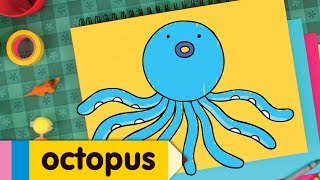 How to Draw An Octopus  Drawing Lesson for Kids  Step By Step [upl. by Shalne]