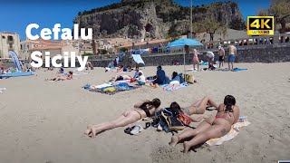 Cefalù Sicily Walking Tour  4K [upl. by Thorwald]