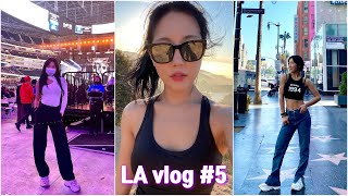 Floor tickets at BTS PTD Concert Day 4 💜 Hollywood pancakes goodbye🇺🇸ANNA IN LA 🇺🇸vlog [upl. by Jarita]