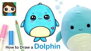 How to Draw a Baby Dolphin Easy  Squishmallows [upl. by Irish]